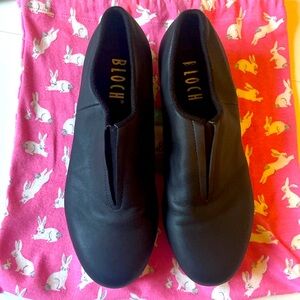 Bloch Dance Tap-Flex Leather Black Slip On Tap Shoe Size 5.5